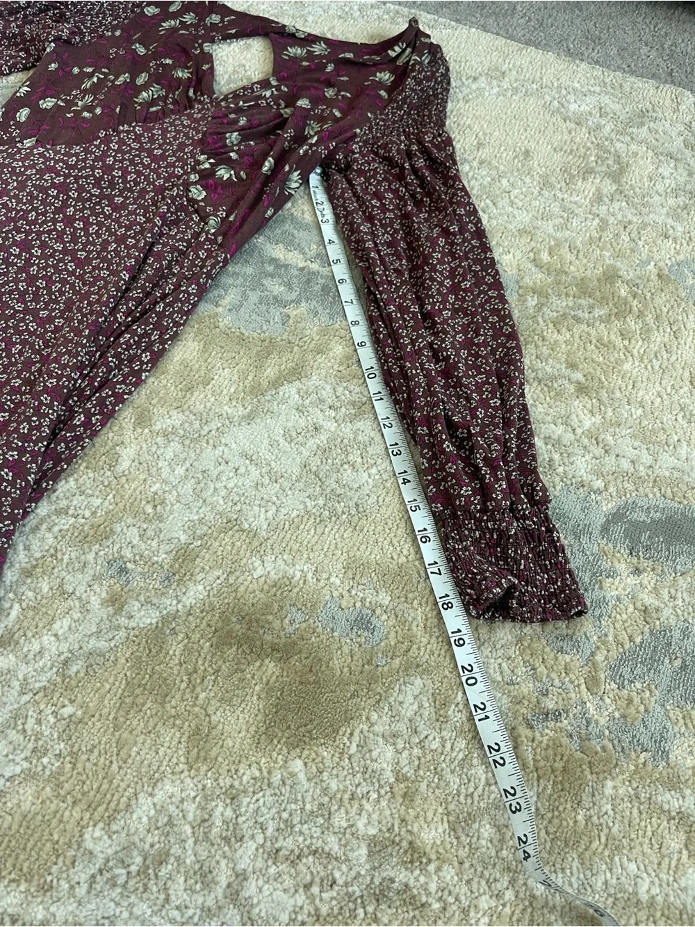 Free People Floral Burgundy Maxi Dress